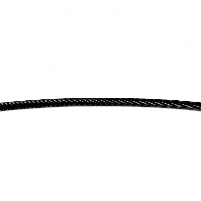 1/8" 1x19 Black Oxide Stainless Steel Cable (T316, Outdoor Applications, per foot)
