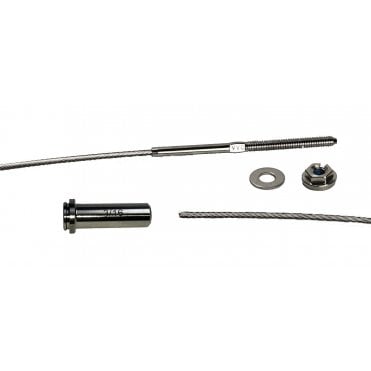 3/16" VistaView Stainless Steel Cable Railing Assembly Kit for Metal Posts